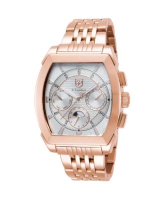 S.Coifman Men's Chronograph Dial Leather Strap Watch