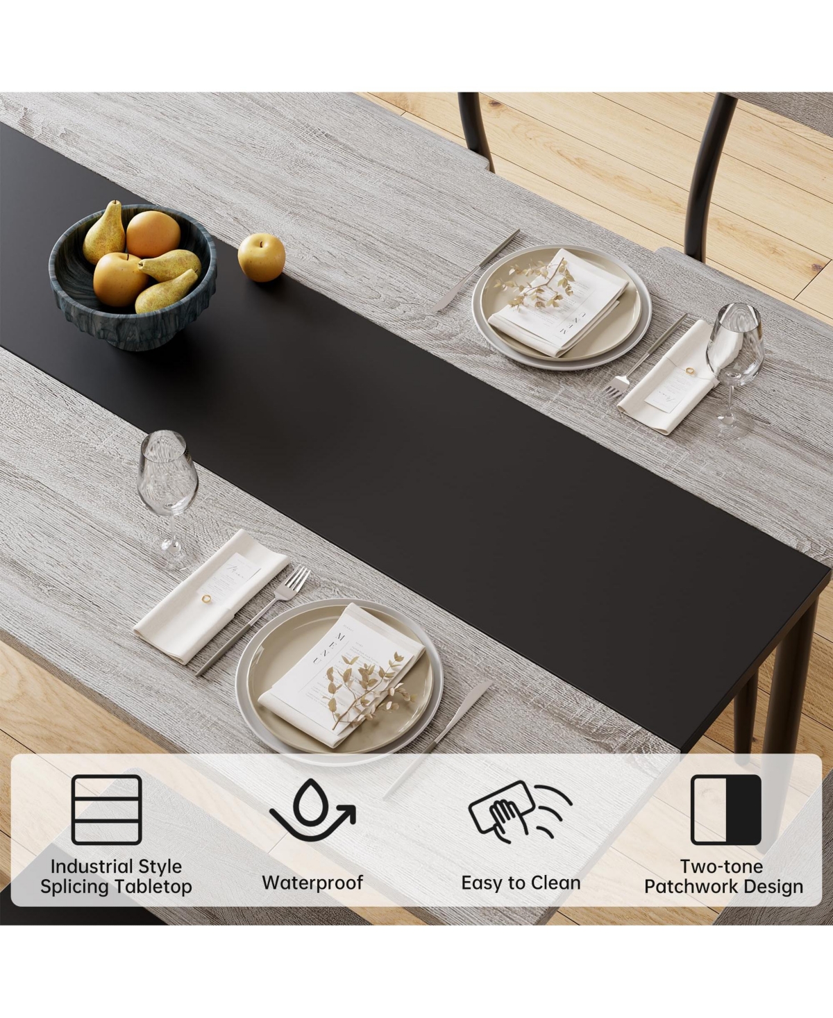 homfan Dining Table Set for 2