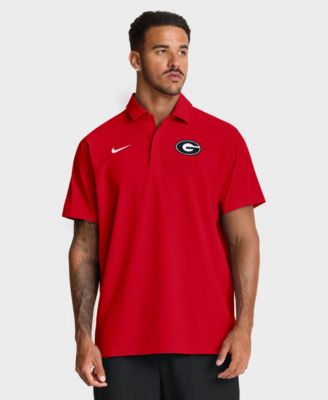 Men's Red Georgia Bulldogs Coaches Sideline Dri-FIT Polo
