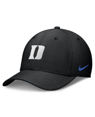 Men's Black Duke Blue Devils Rise SwooshFlex Dri-FIT Hat