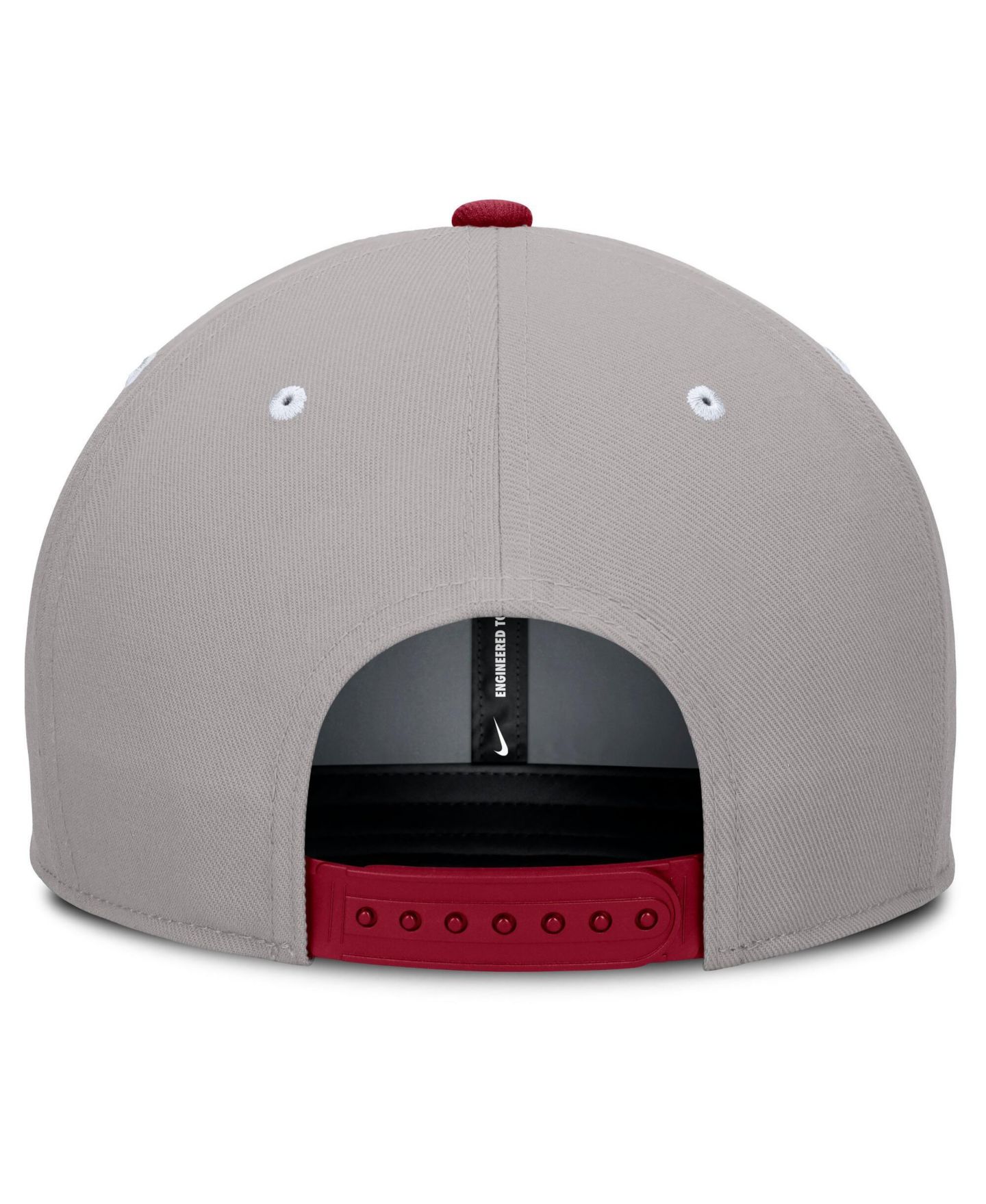Мужская кепка Nike Cardinal/Gray Stanford Cardinal Prep Pro Performance snapback Hat — фото 4