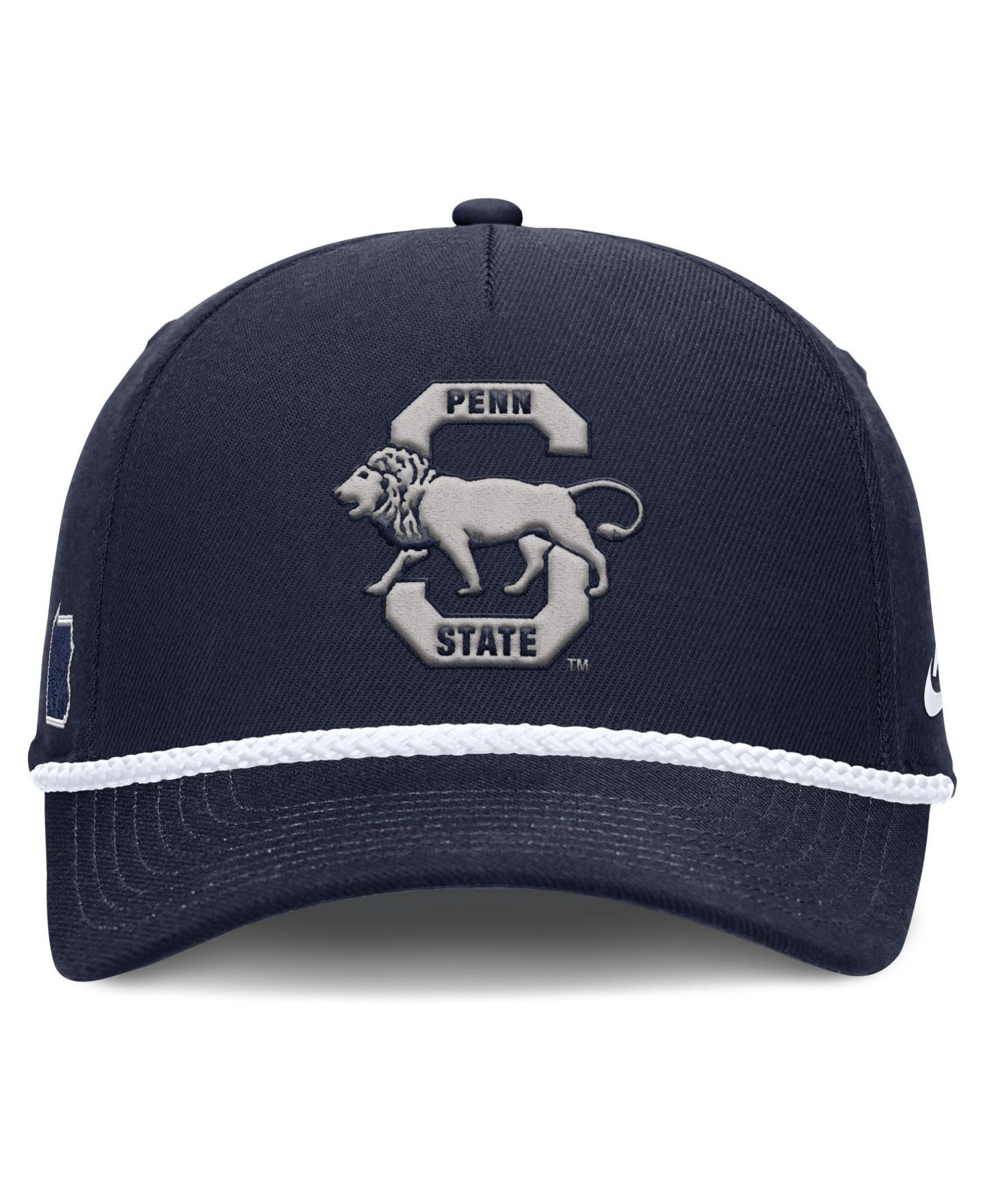 Головной убор Nike Navy Penn State Nittany Lions 2026 Basketball Refresh 5-Panel Rope Rise Hat — фото 2