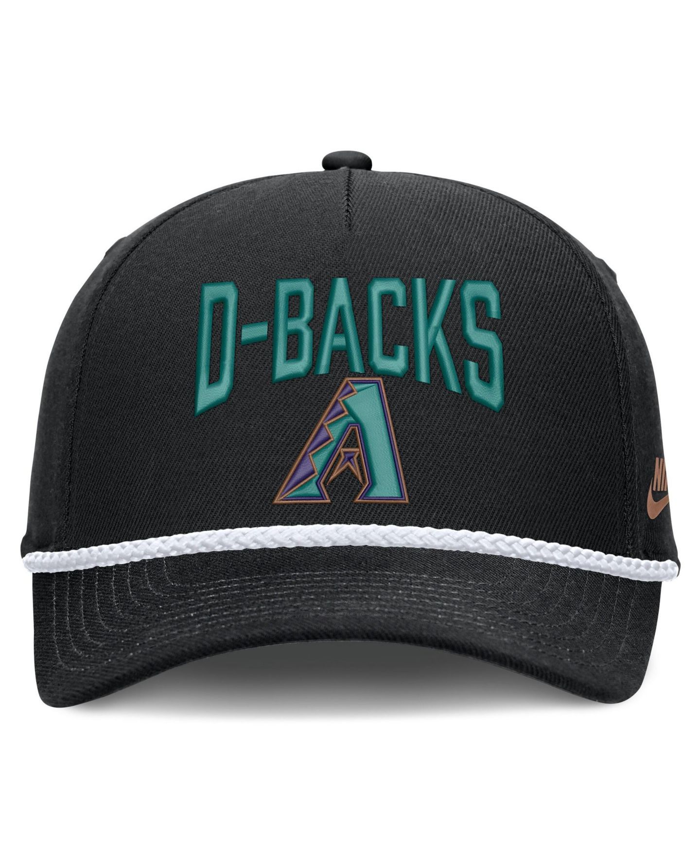 Мужская кепка Nike Black Arizona Diamondbacks Cooperstown Rise Adjustable Hat — фото 2