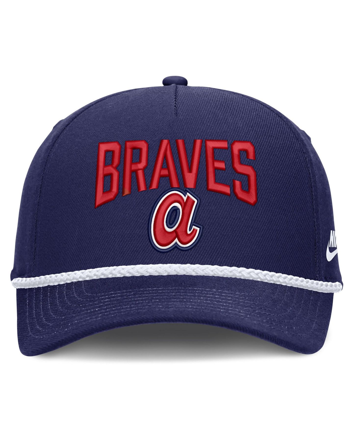 Мужская кепка Nike Royal Atlanta Braves Cooperstown Rise Adjustable Hat — фото 2