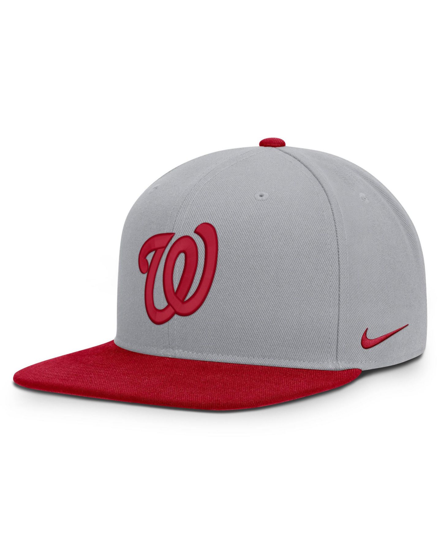 Мужская кепка Nike Gray/Red Washington Nationals Primetime Pro Dri-FIT snapback Hat — фото 3