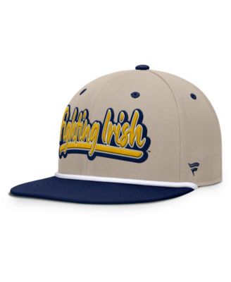 Men's Khaki/Navy Notre Dame Fighting Irish Colt Fitted Hat