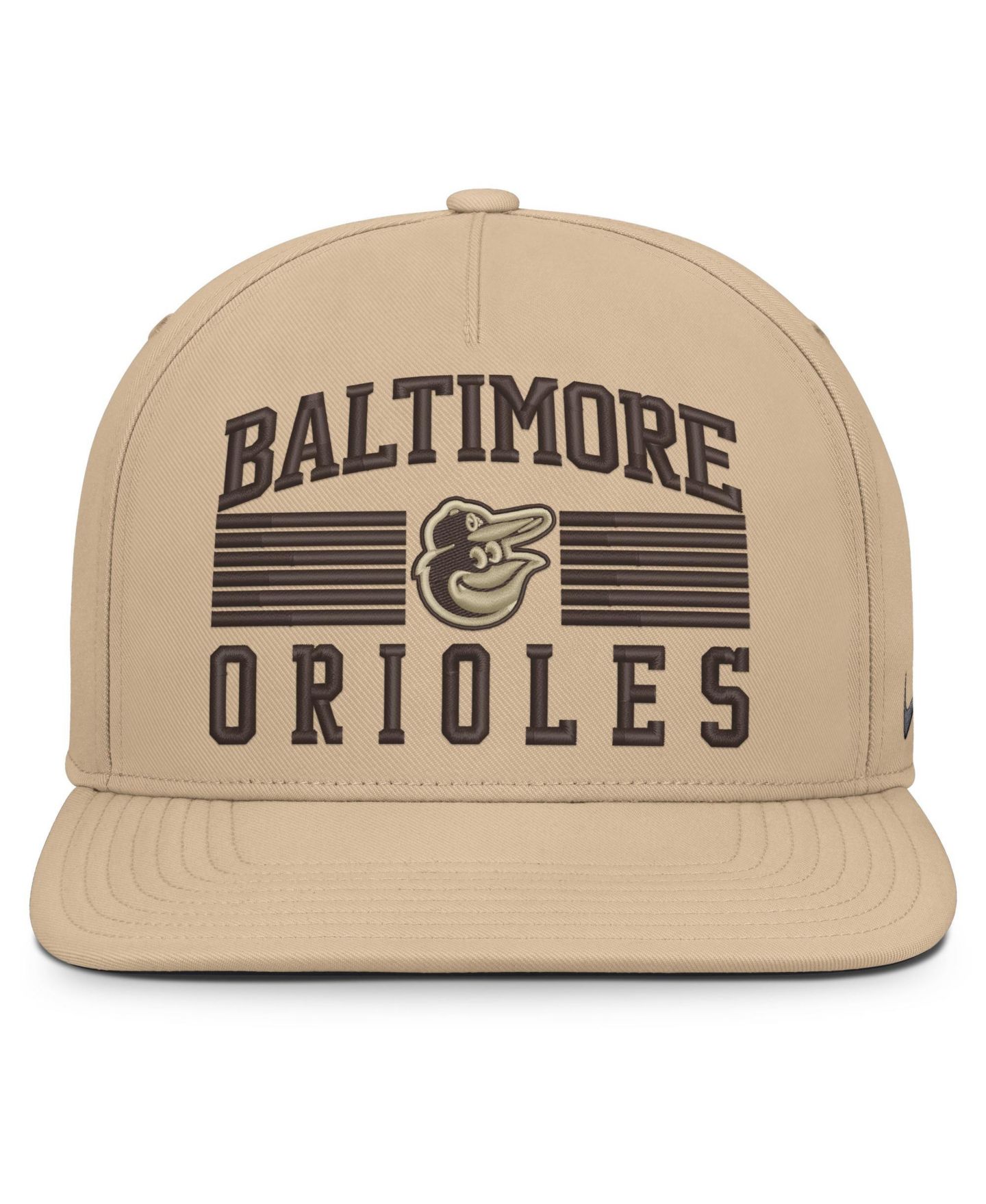 Мужская кепка Nike Khaki Baltimore Orioles Desert Pro AeroBill Dri-FIT snapback Hat — фото 2