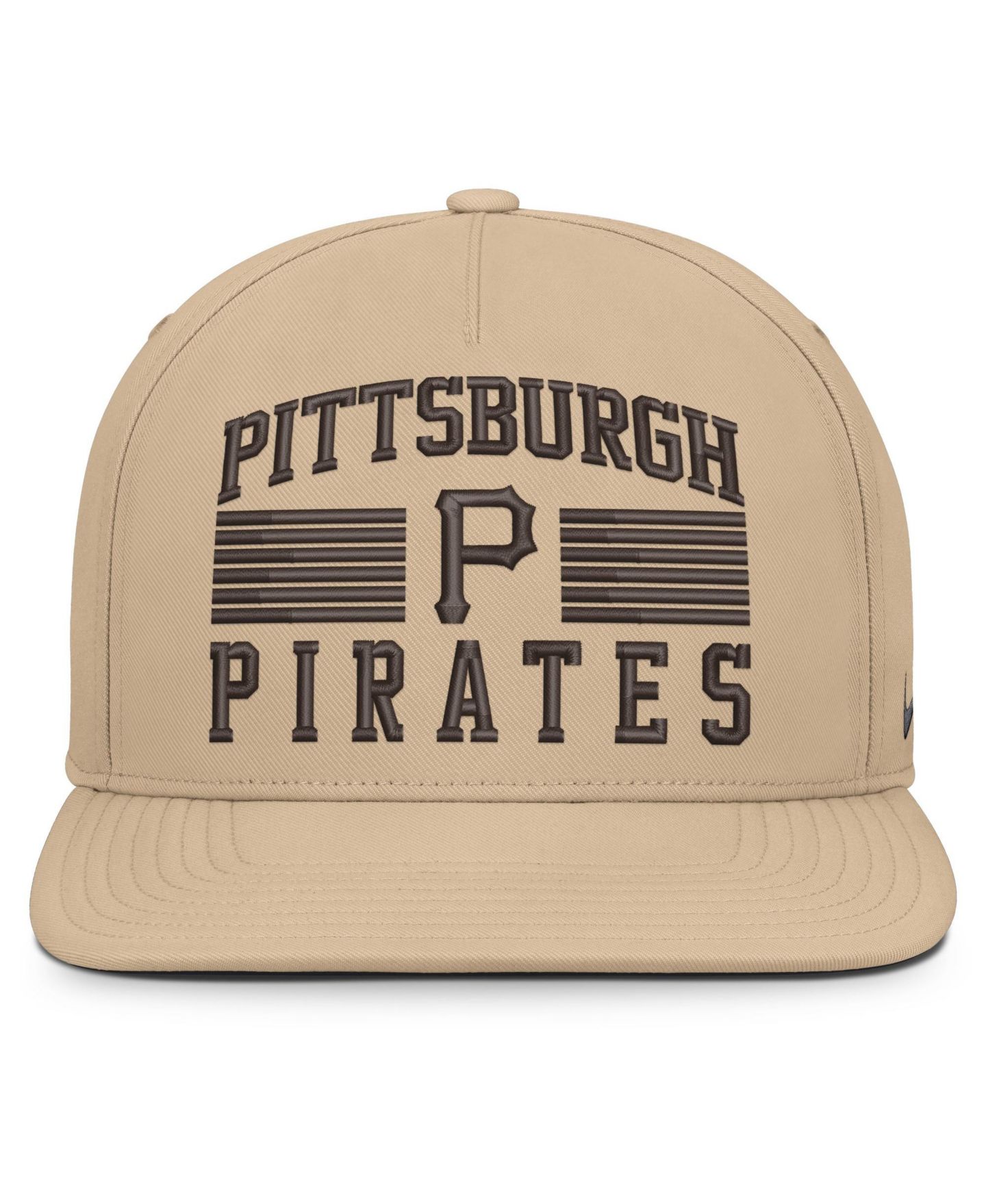 Мужская кепка Nike Khaki Pittsburgh Pirates Desert Pro AeroBill Dri-FIT snapback Hat — фото 2