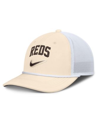 Men's Natural/White Cincinnati Reds Rise Dri-FIT Trucker Adjustable Hat&iquest;