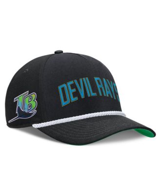 Men's Black Tampa Bay Rays Cooperstown Collection Rise Adjustable Hat