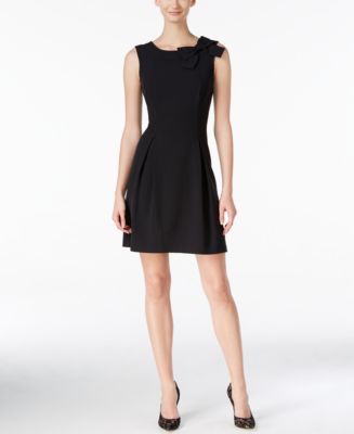 Jessica Howard Petite Bow-Accent Fit & Flare Dress - Macy's