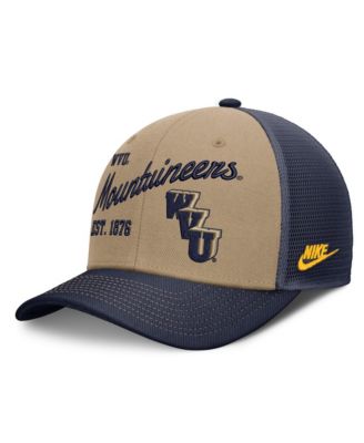Men's and Women's Beige/Navy West Virginia Mountaineers Legacy Rise Trucker Adjustable Hat