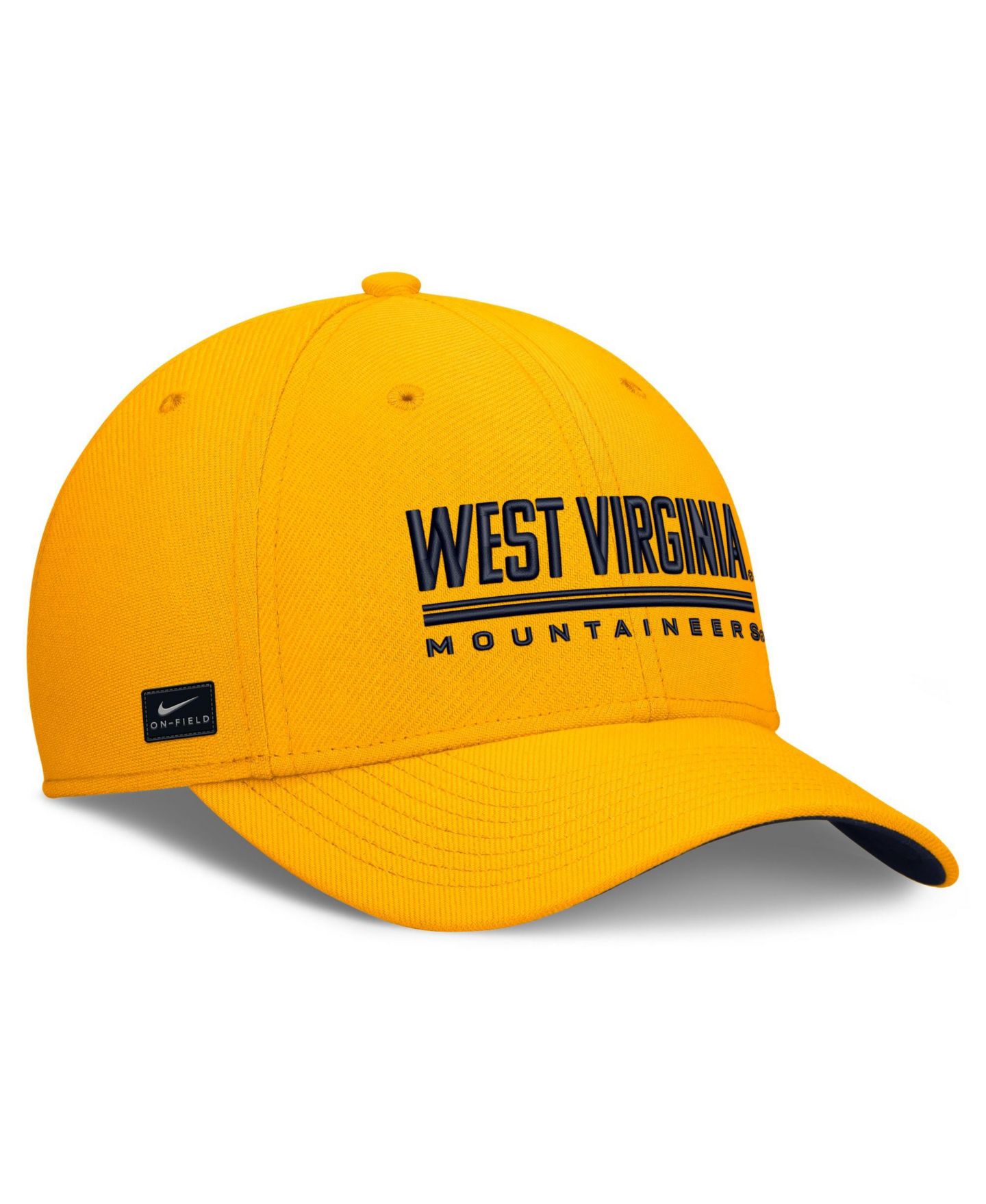 Мужской головной убор Nike Gold West Virginia Mountaineers Game Day Rise Swooshflex Hat — фото 3