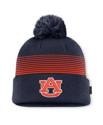 Men's and Women's Navy Auburn Tigers 2026 On-Field Cuffed Knit Hat with Pom