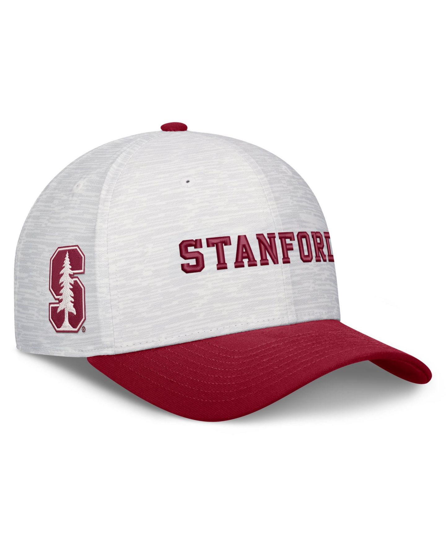 Кепка Nike White/Cardinal Stanford Cardinal Primetime Rise Adjustable Hat — фото 3
