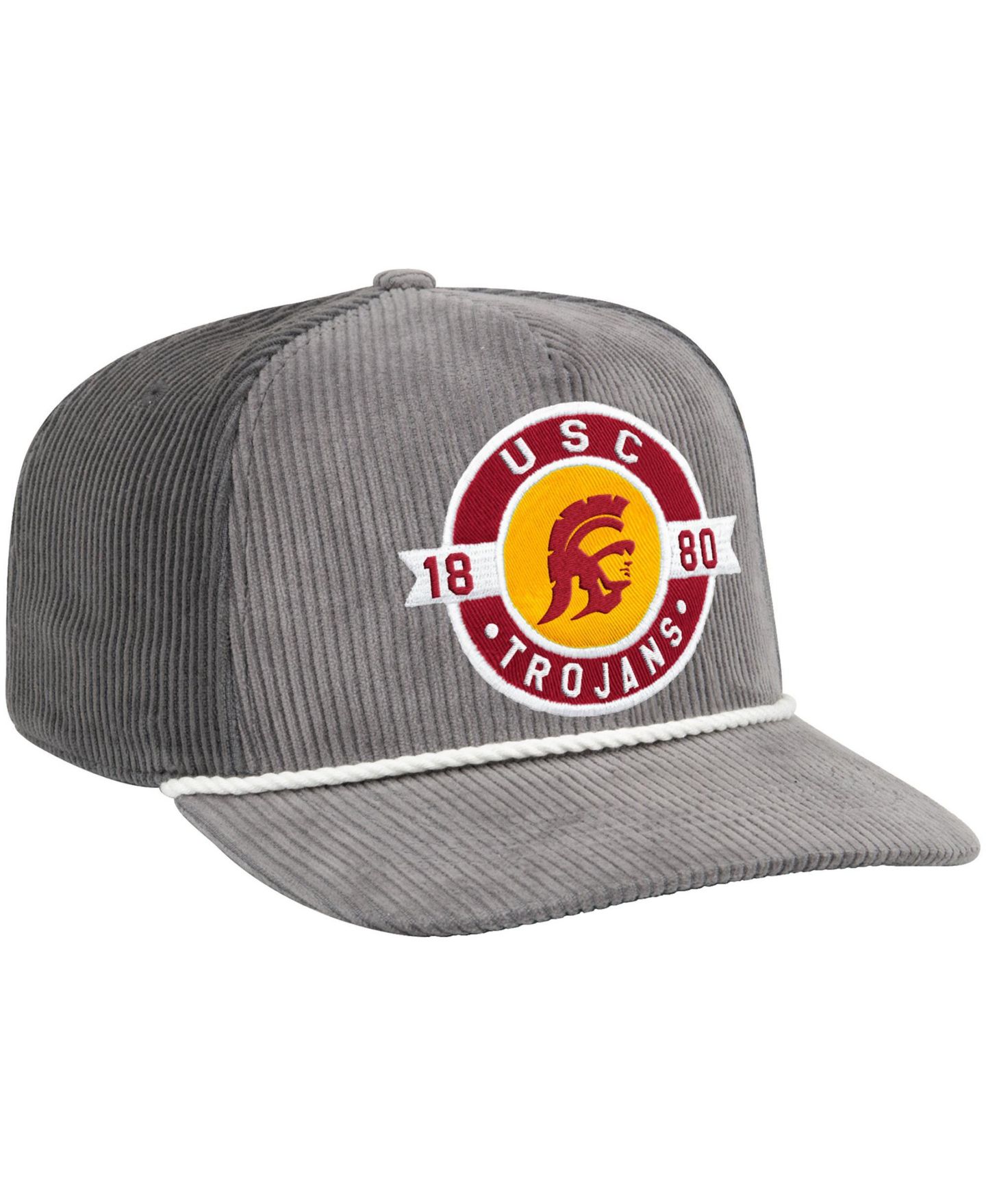 Мужская кепка Colosseum Gray USC Trojans Where's My Hat Podium Adjustable Trucker Hat — фото 3