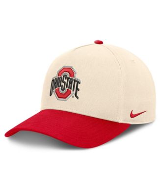Men's and Women's Natural/Scarlet Ohio State Buckeyes Campus Prep Rise Adjustable Hat