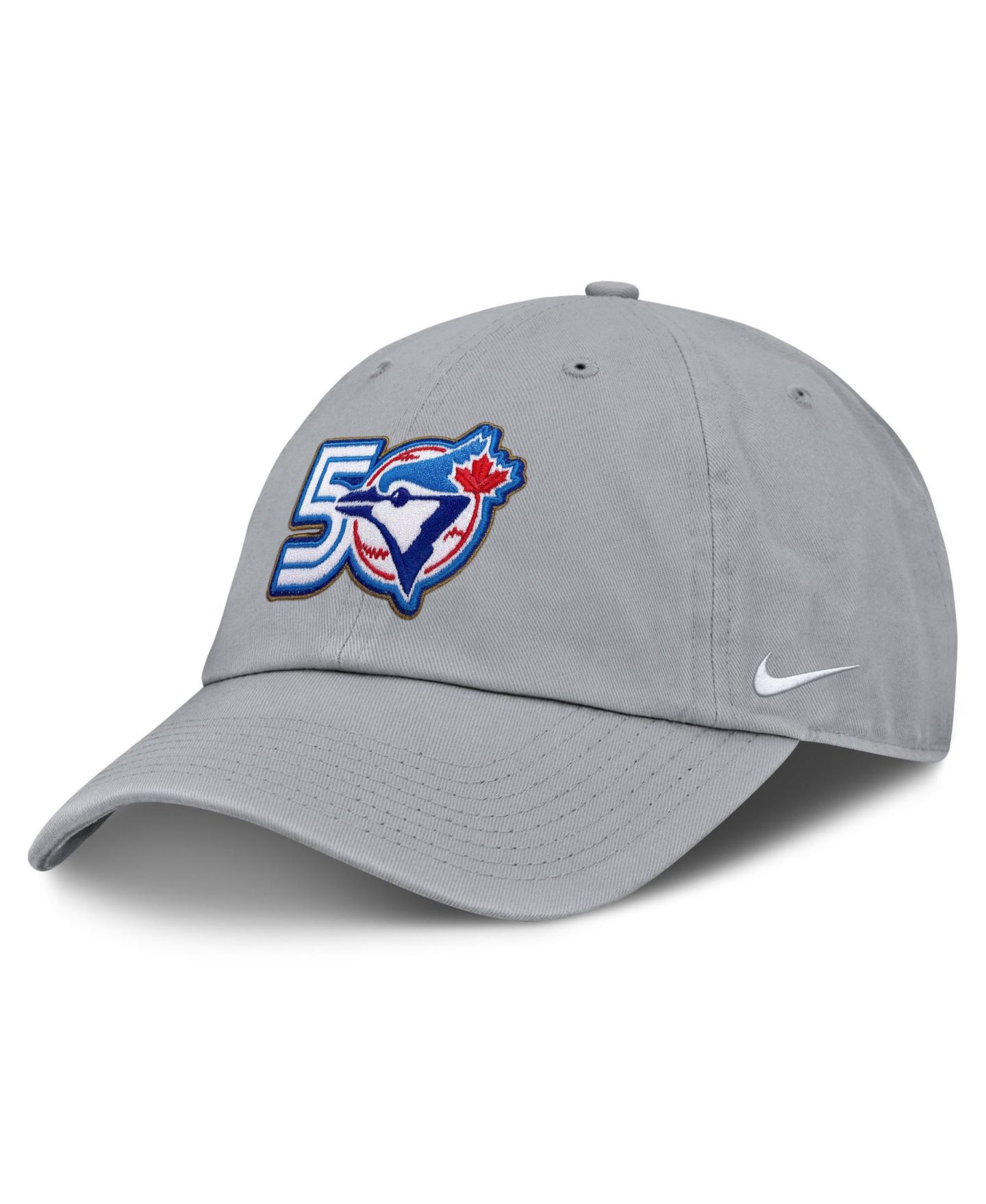 Мужская кепка Nike Gray Toronto Blue Jays 50th Season Club Adjustable Hat — фото 1