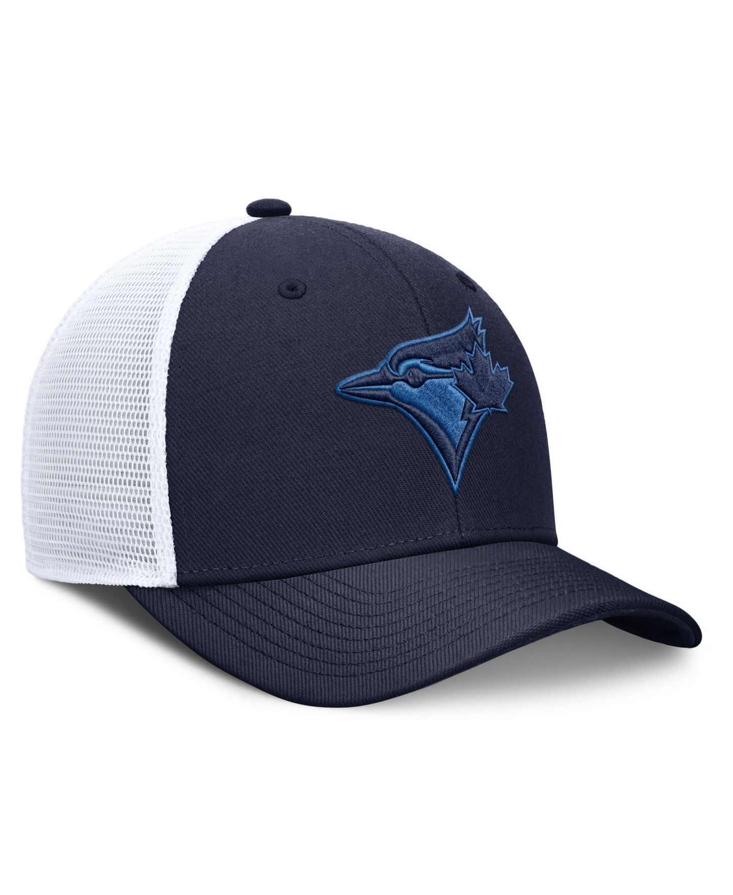 Мужская кепка Nike Navy/White Toronto Blue Jays Tonal Rise Trucker Dri-FIT Adjustable Hat — фото 3