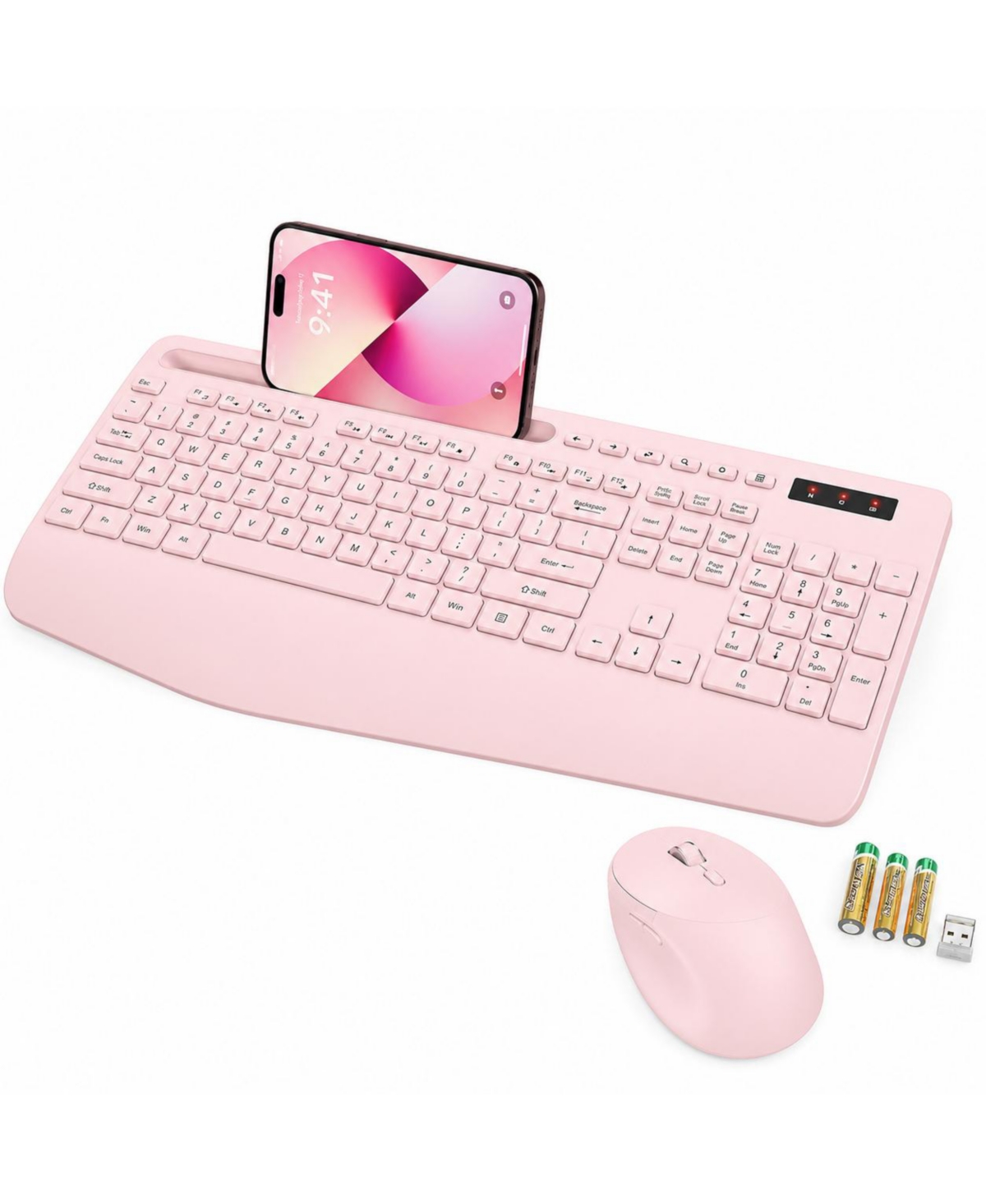 Lofree Wireless Ergonomic Wrist Rest Keyboard and Mouse Combo for Mobile Devices and Computers