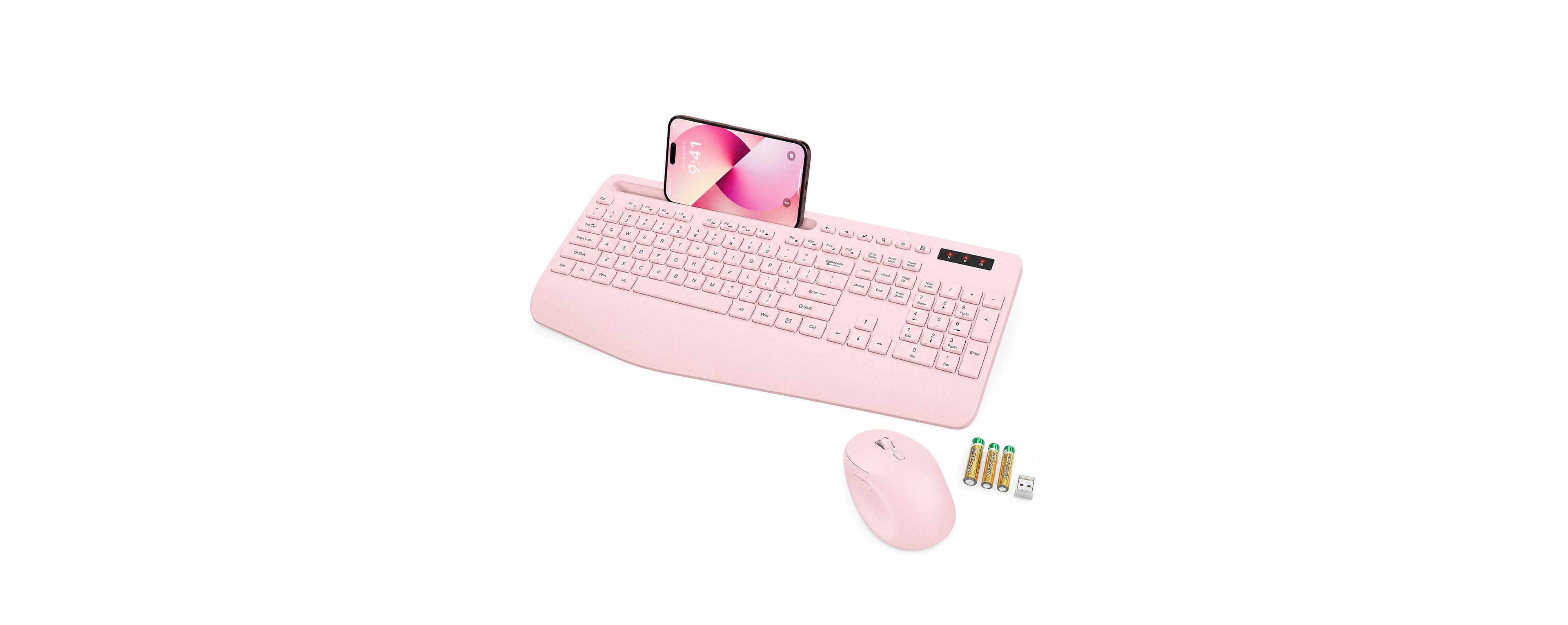 Lofree Wireless Ergonomic Wrist Rest Keyboard and Mouse Combo for Mobile Devices and Computers