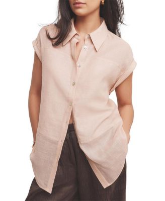 Women's Linen Blend Panel Shirt