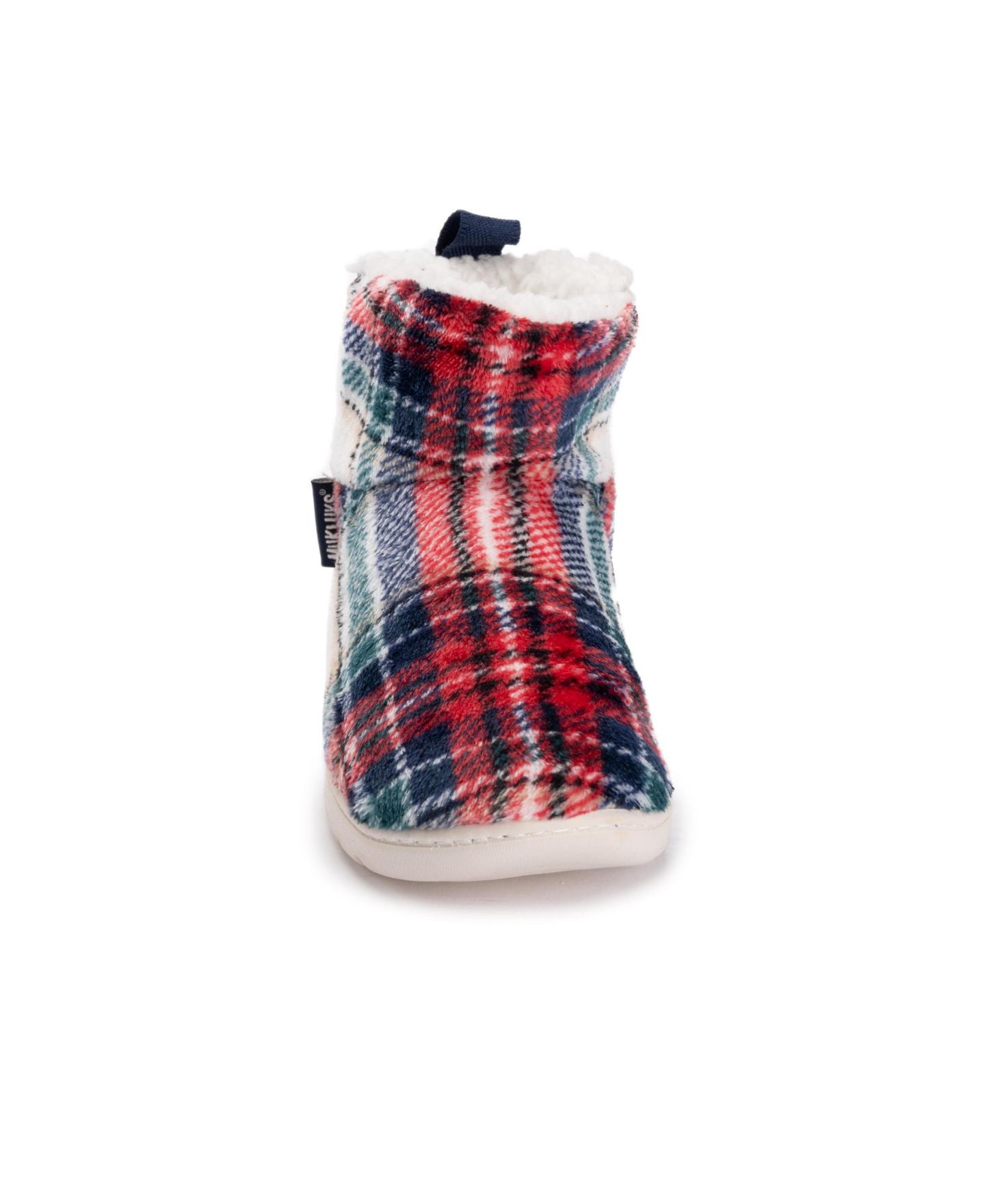 Женские тапочки MUK LUKS Avery Ann Bootie Contour Slippers, цвет: Слоновая кость клетчатый — фото 5