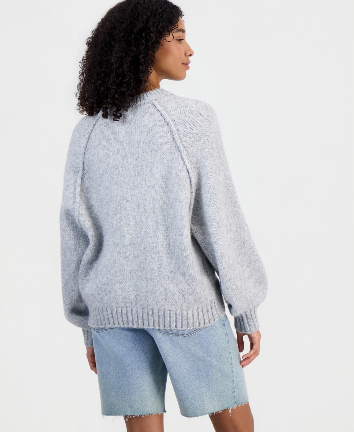 And Now This Women's Raglan Slouchy Crew Sweater, Macy's Exclusive