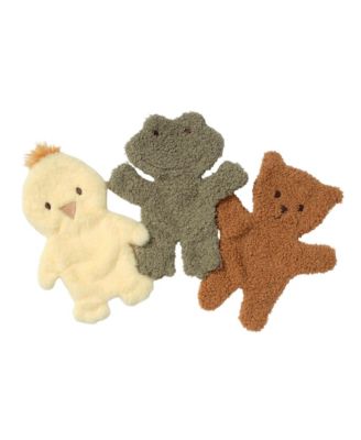 Lambs and Ivy Duck, Frog, and Bear Trio Lovey/Security Blanket Baby Gift Set