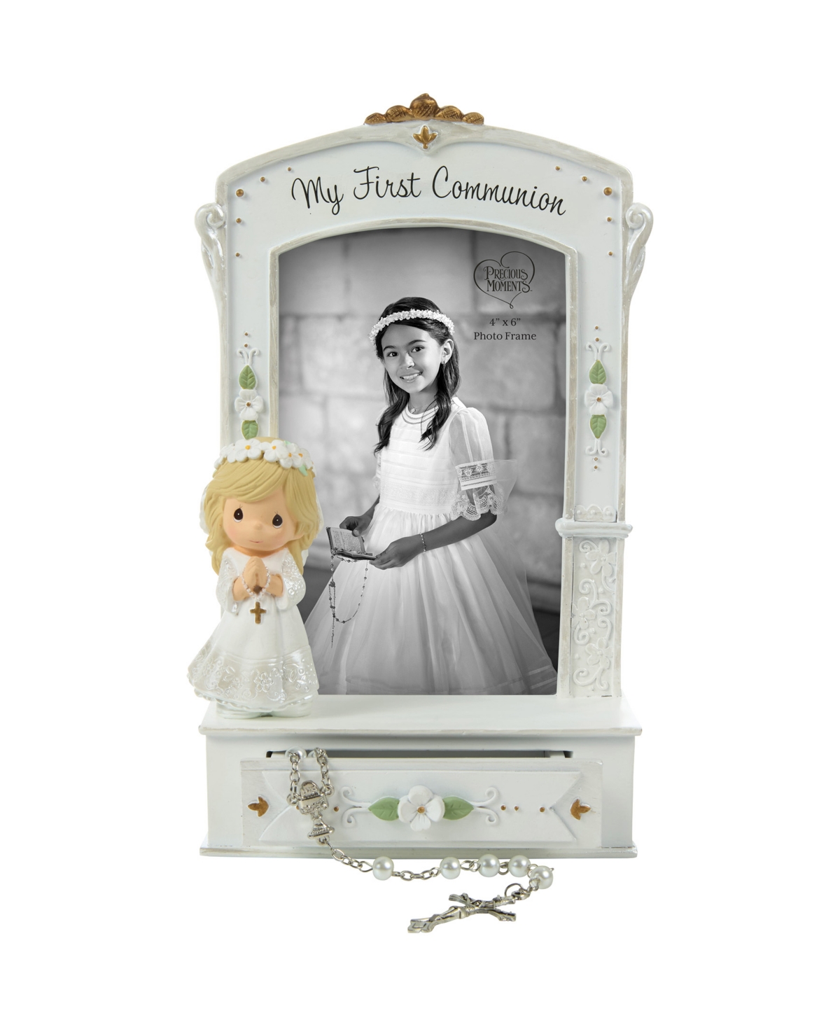 Precious Moments Communion Girl Photo Frame Set Of 2 In Multi