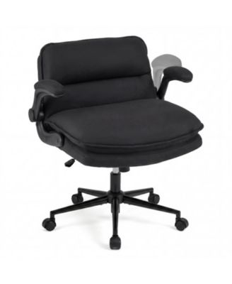 Criss Cross Office Chair on Wheels with Flip-Up Arms