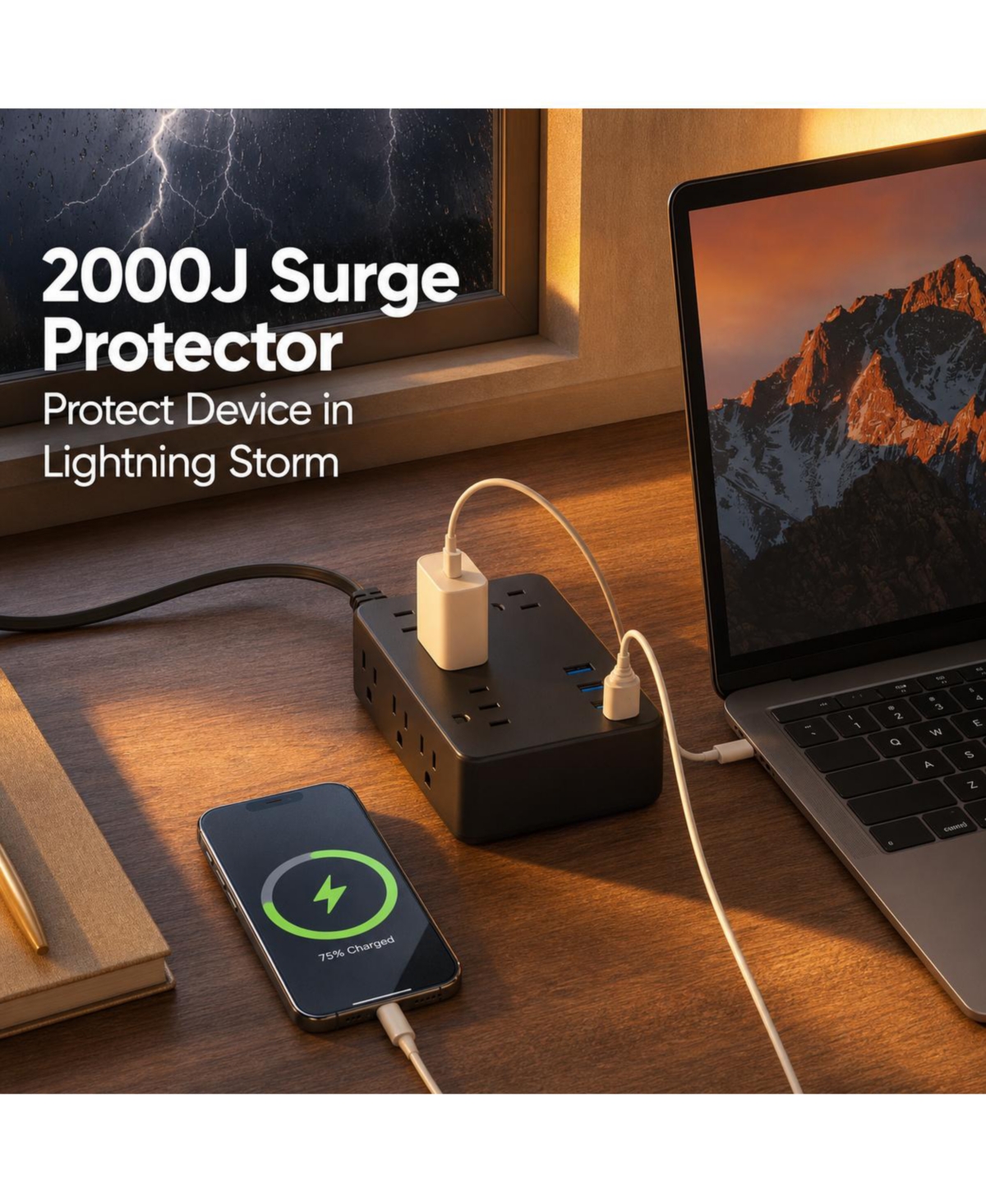 Lofree 100W Charging Station 14-in-1 Usb Fast Charger Surge Protector