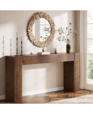 63" Solid Wood Console Table