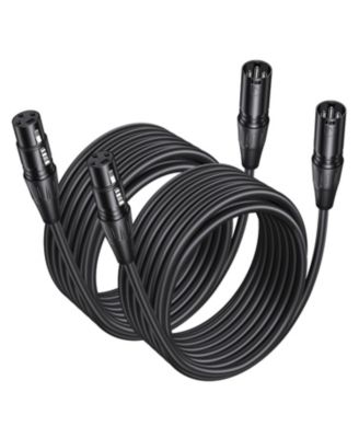 Oxygen-Free Copper Self-Locking XLR Microphone Cable, 25 ft., 2-Pack
