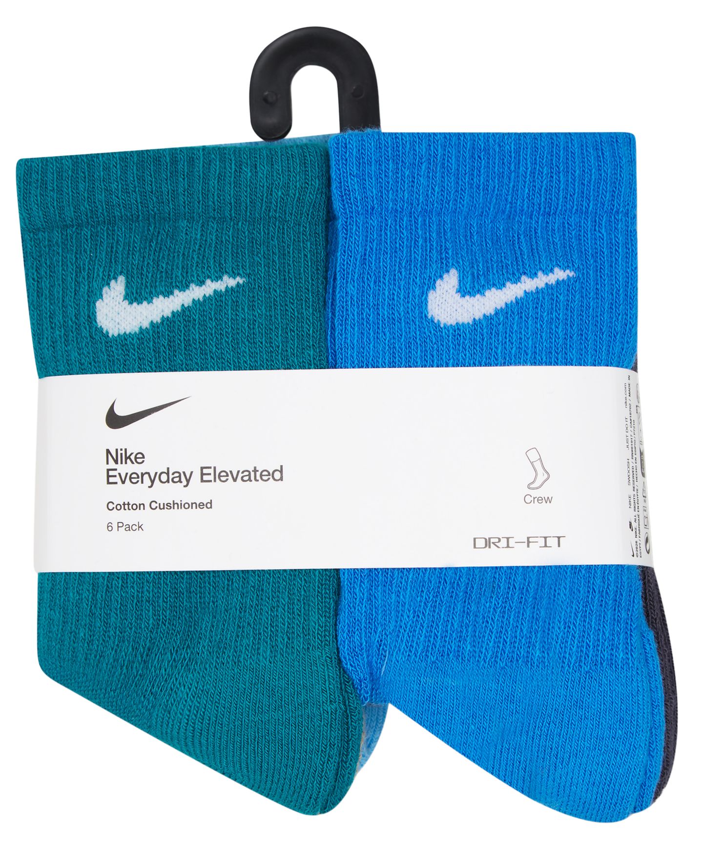Детские носки Nike Dri-Fit Elevated, набор из 6 пар, 4-7, цвет: Яркий еловый — фото 3
