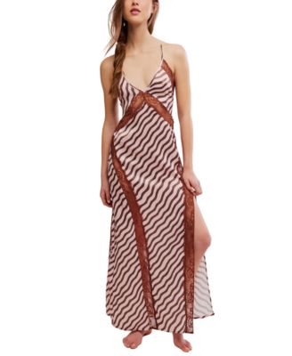 Women's Some Kind of Love Lace V-Neck Sleeveless Maxi Dress with Side Slit
