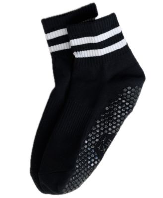 Lucky Honey Women's Athletic Stripe Boyfriend Quarter  Socks