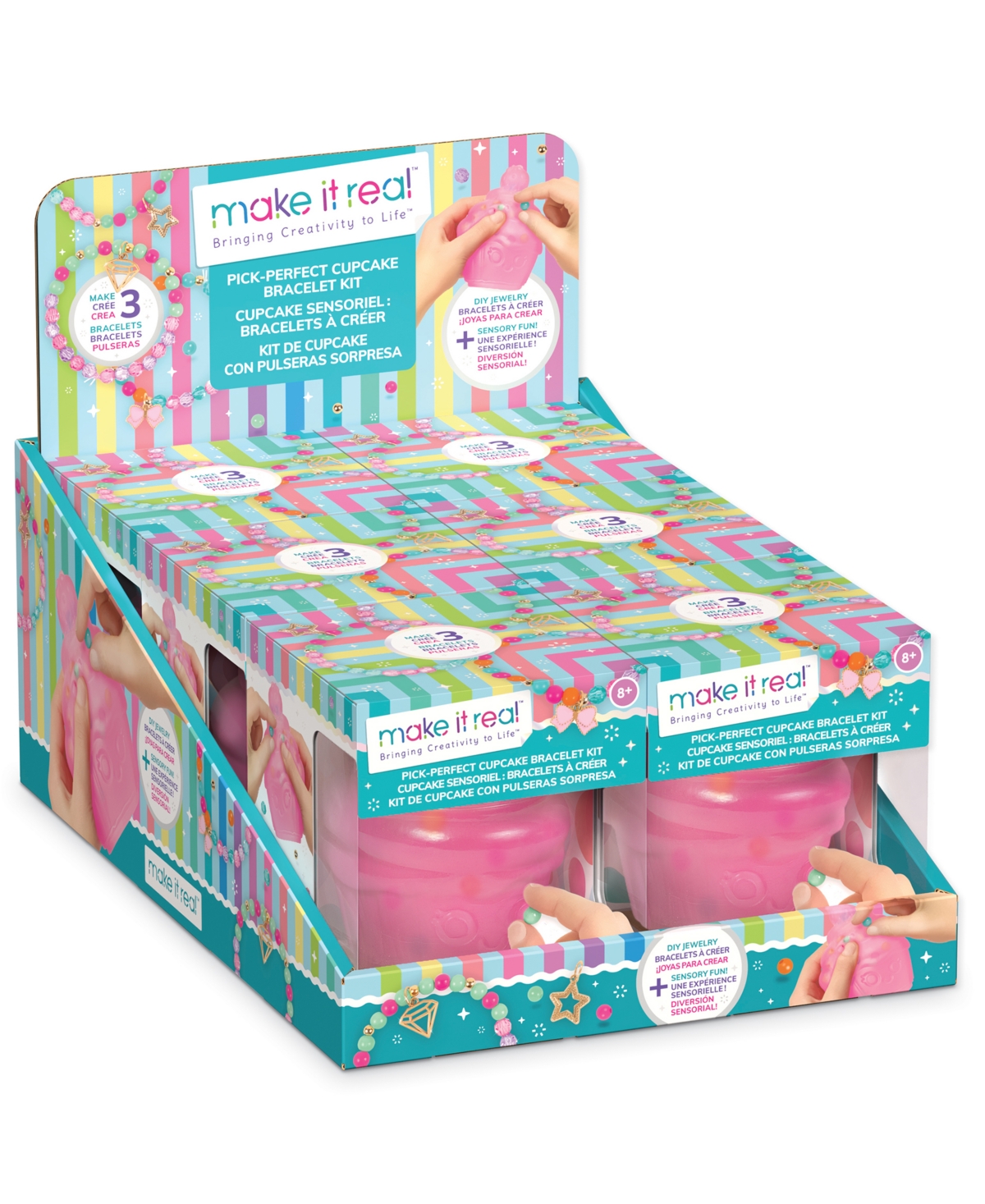 Make It Real Pick Perfect Cupcake Bracelet Kit, Ages 8+