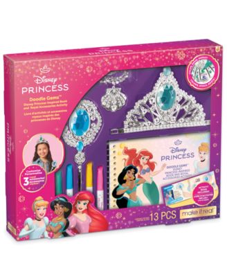 Doodle Gems Disney Princess-Inspired Book and Royal Accessories Activity, Ages 6+