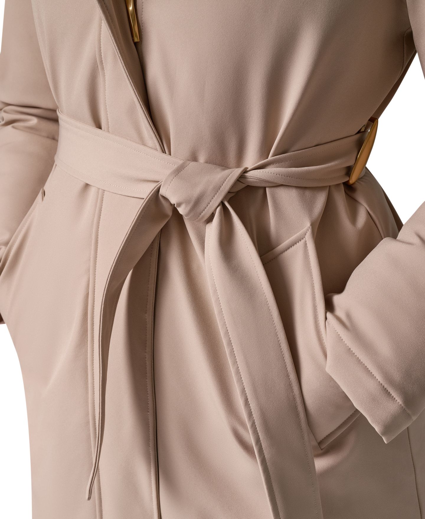 Женская куртка Donna Karan New York Puffer Hooded Belted, цвет: Barley — фото 9