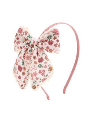 Little and Big Girls Berry Floral Bow Headband