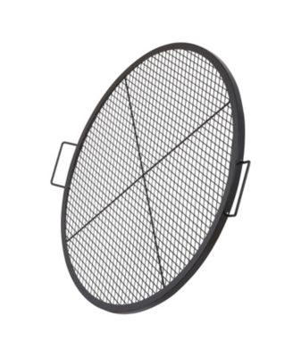 Round Cooking Grate Fire Pit Grill Grate X-Marks Heavy-Duty Steel