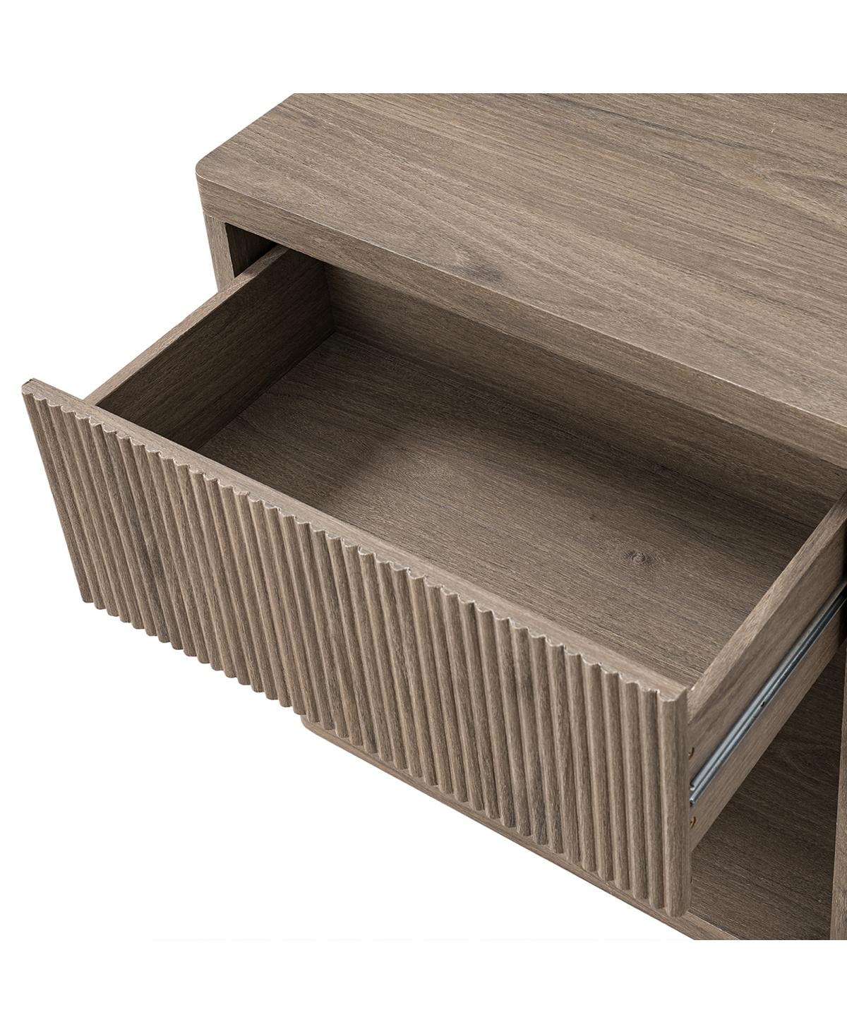 Streamdale Furniture Alder Fluted Nightstand with Drawer Storage