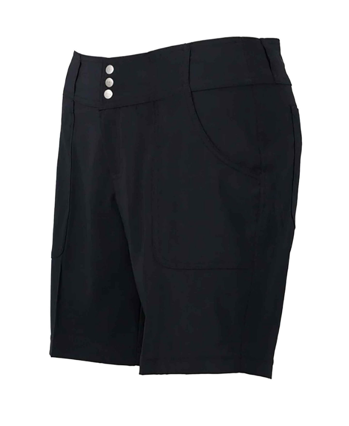 Женские шорты Jofit Everyday Golf Deep Front Pockets Mid-Rise Shorts, 7.5" Inseam, цвет: Чёрный — фото 2