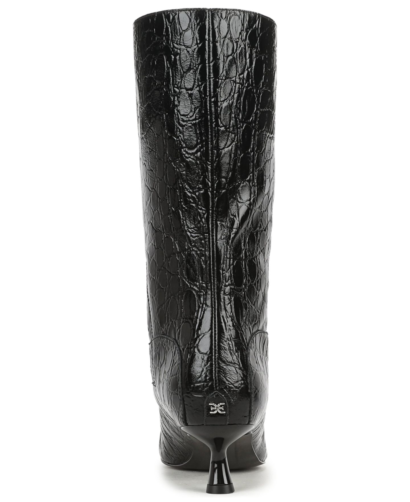 Женские ботинки Sam Edelman Ramona Pointed Toe Mid Calf, цвет: Чёрный с принтом кожаный — фото 3