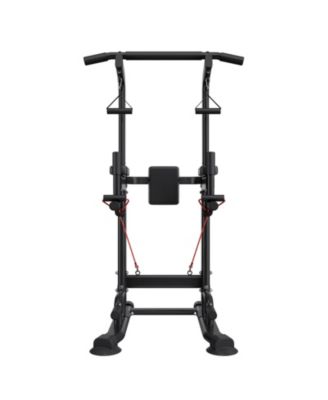 Free Standing Power Tower Dip Station with 12-Level Height and Butterfly Arm Rated to 330 lbs