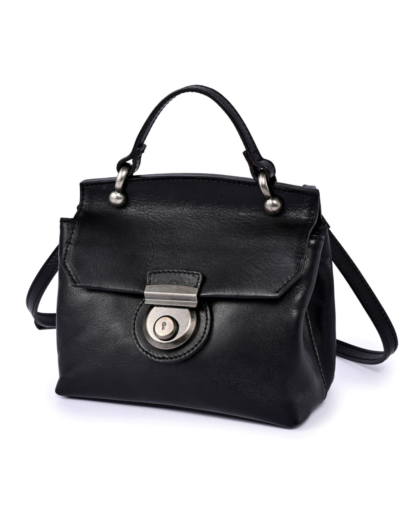 Женская сумка OLD TREND Cypress Small Leather Crossbody, цвет: Чёрный — фото 9