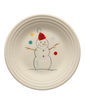 Jolly Christmas Snowman Classic Rim Luncheon Plate