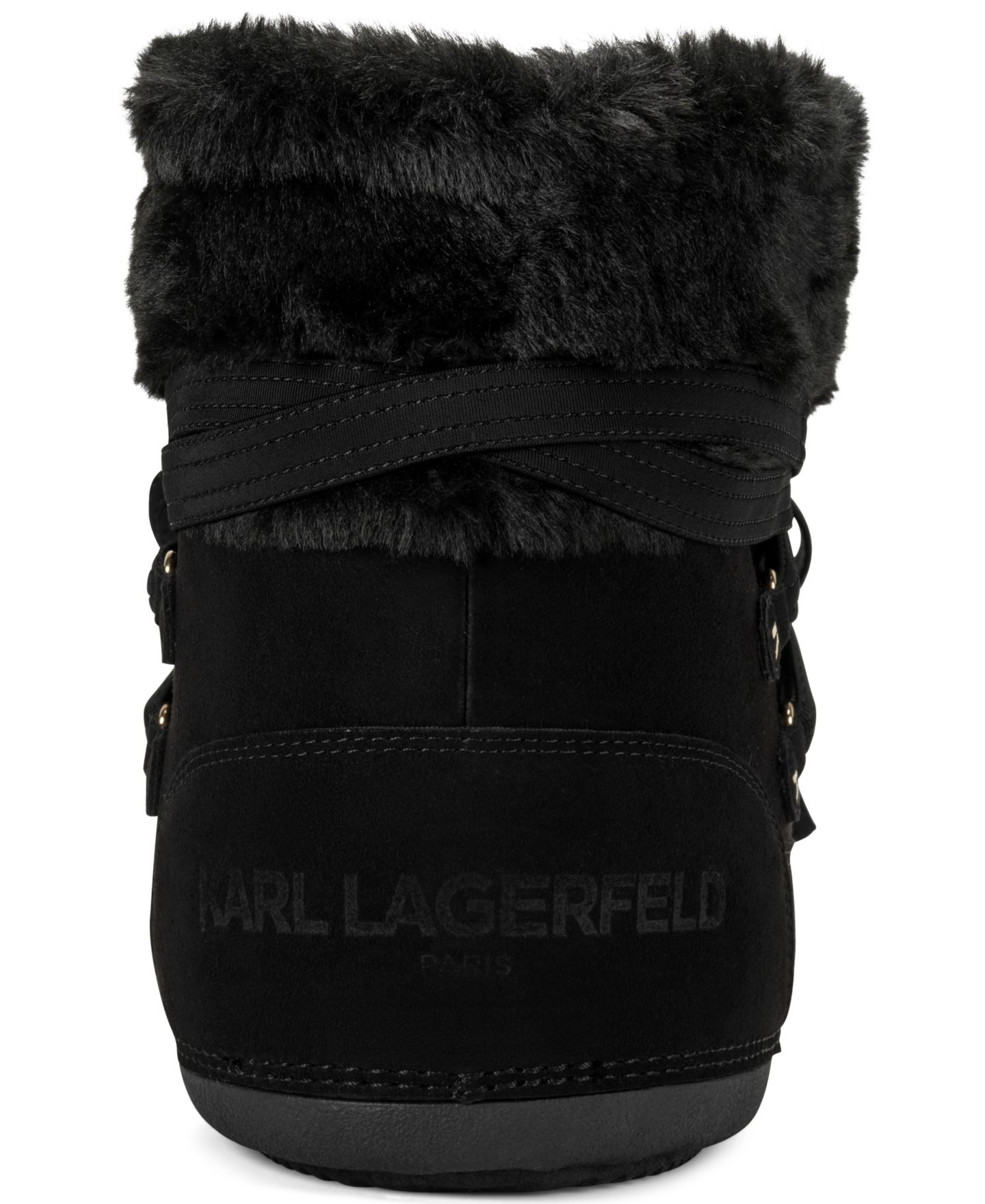 Женские зимние ботильоны Karl Lagerfeld Paris Prynn с круглым носом, цвет: Чёрный — фото 3