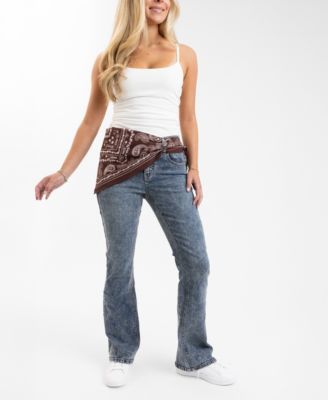 Juniors' Mid-Rise Flare Jeans